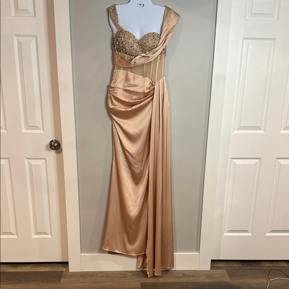 Elegant Beaded Evening Gown